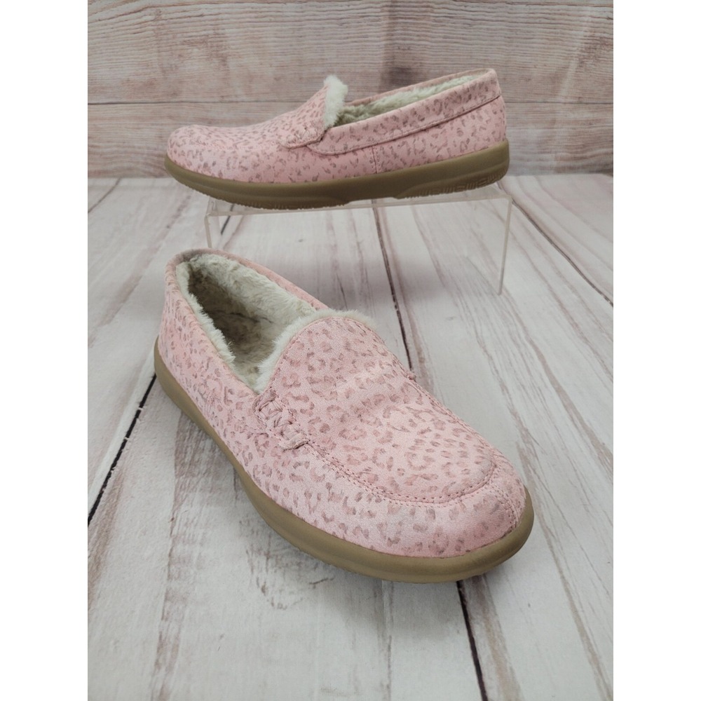 Vionic Women Animal Print Lynez Faux Fur Lined Slip-On Loafer Slippers Size 6.5